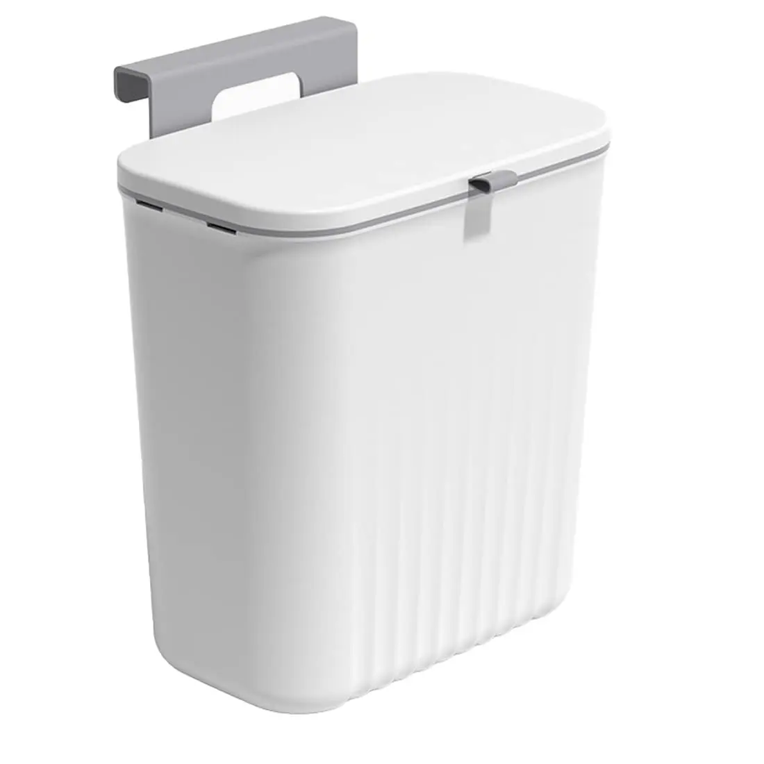 

7L Kitchen Bathroom Wall Mounted Trash Lid Hanging Counter Waste Basket Recycling Garbage Can Kitchen Cabinet Door/ Un