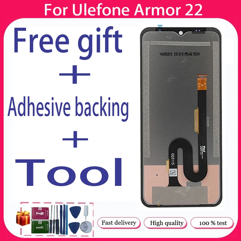 

Для Ulefone Armor 22 + ЖК-дисплей + сенсорный экран + бесплатная клейкая подложка + инструмент