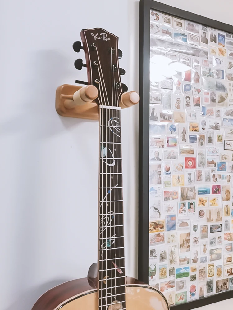 Guitar Hanger Stand Wooden Musical Instrument Hanger Wall Installation Easy Installation Full Set of Installation Accessories