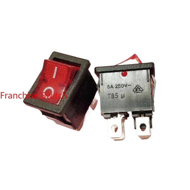 

10PCS Ship switch MR-6-210-C5L-BR 4 foot 2 gear red light rocker