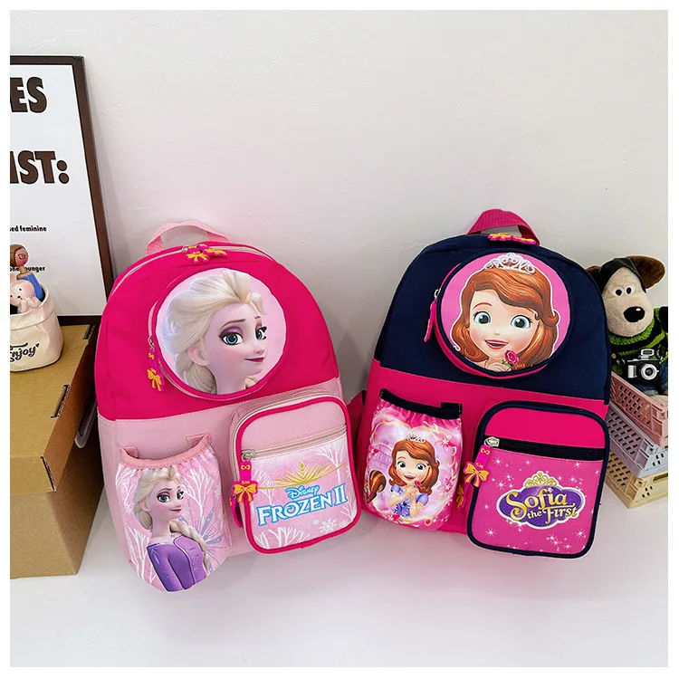 Disney Large Capacity Schoolbag para crianças, Cartoon Cartoon Backpack, Kindergarten Boys and Girls, Small Class, New