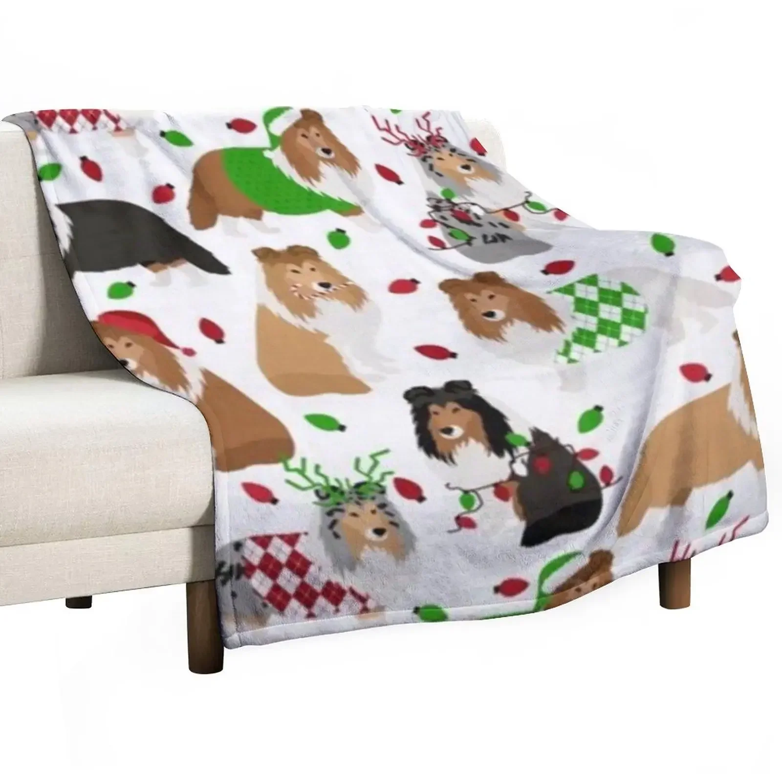 

SHELTIE Throw Blanket halloween Soft Plaid Blankets