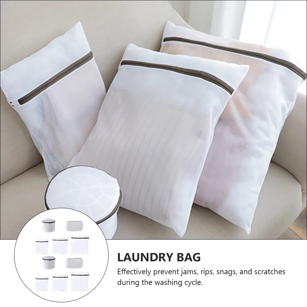 

10pcs Laundry Mesh Net Bag With Zipper For Delicate Clothes Washing Machine Travel Storage Bra Underwear Lingerie Pouch Strong