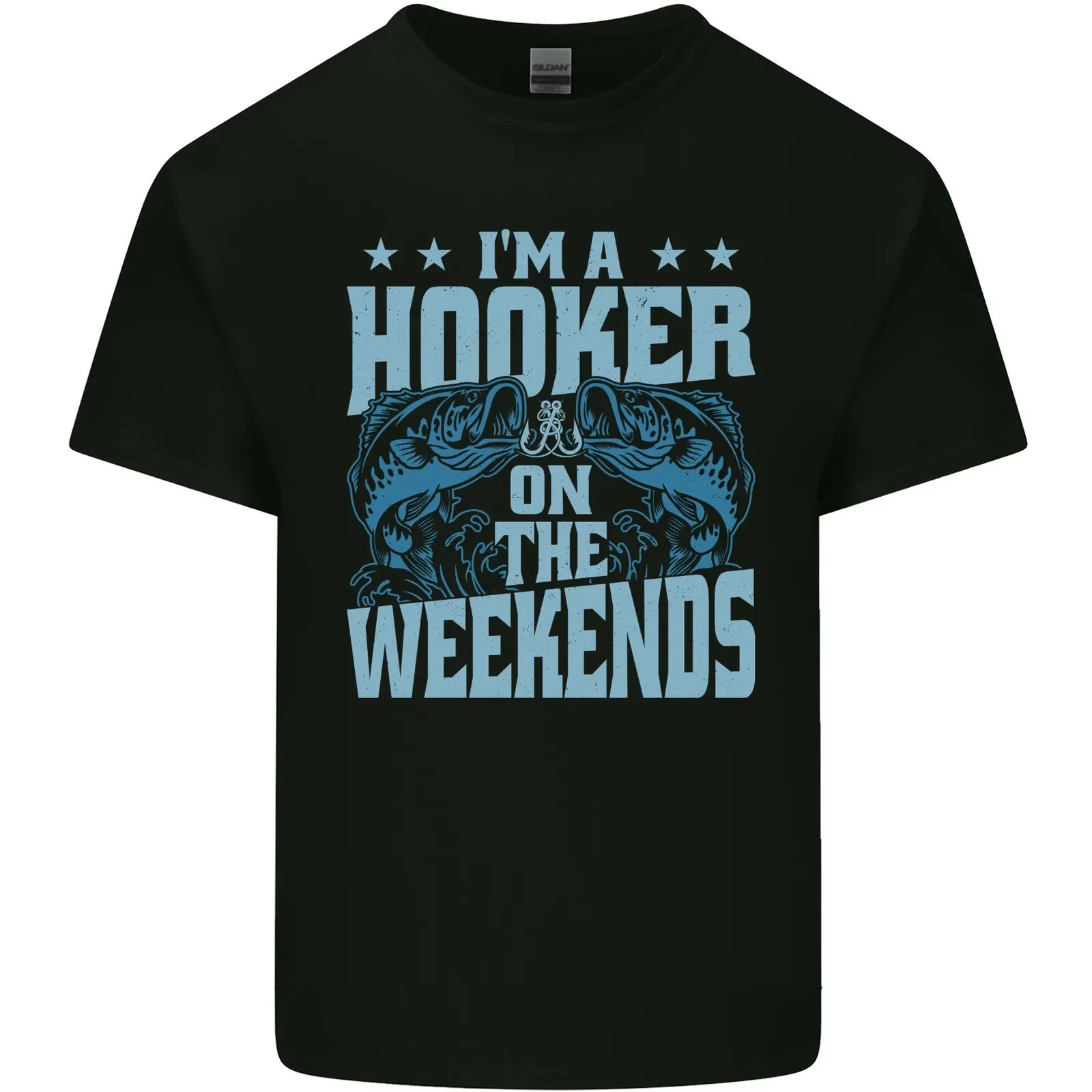 I''m a Hooker at the Weekends Funny Fishing Mens Light Cotton T-Shirt