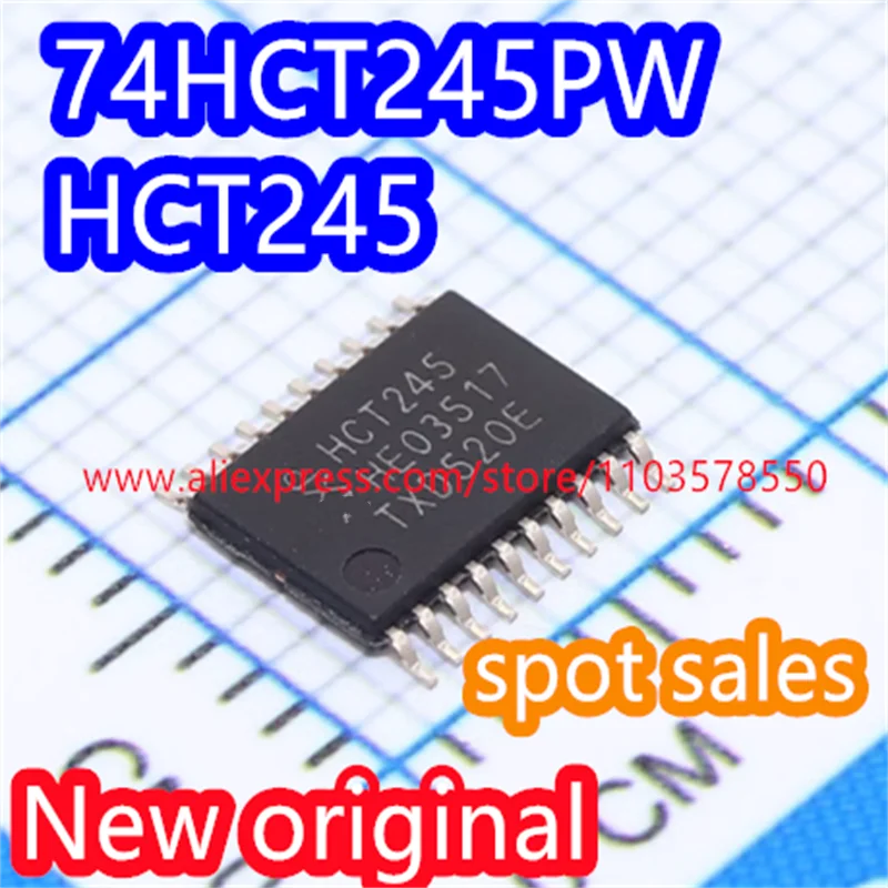 (50PCS) Brand new original 74HCT245PW code HCT245 package TSSOP20 tri state output eight bus transceiver chip 74HCT244PW HCT244