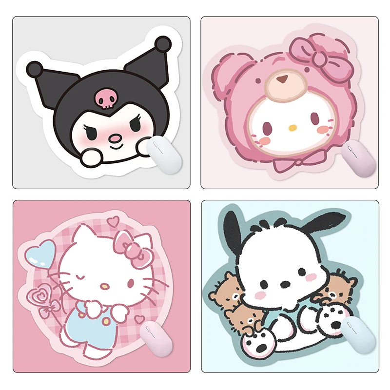 Sanrio Anime Cartoon Hello Kitty Melody Kuromi Pochacco Cinnamoroll Mouse Pad Cute Girl Creative Personality Non-slip Table Mat