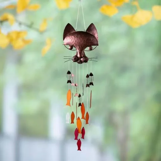 

Metal Catfish Wind Chimes - Carbon Steel and Acrylic Metal Pendant for Outdoor Garden Wind Chime Decor