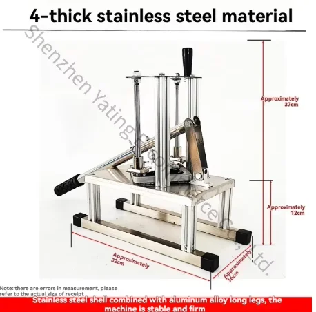 Cucumber Lever Vertical Potato Chip Cutting Machine Labor-saving Double Square Tube Base Push Chip French Chip Cutting Artifact
