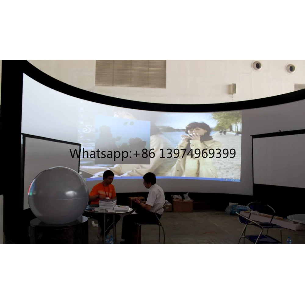 HD/3D 180 Degree Projection Screen/Curved Projection Screens for Simulation,Gaming