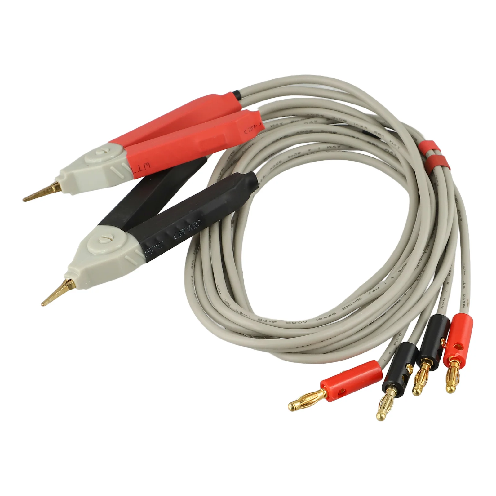 Safe and Reliable Test Cable Terminal Wires with Kelvin Clip and Banana Suitable for a Wide Range of Applications!