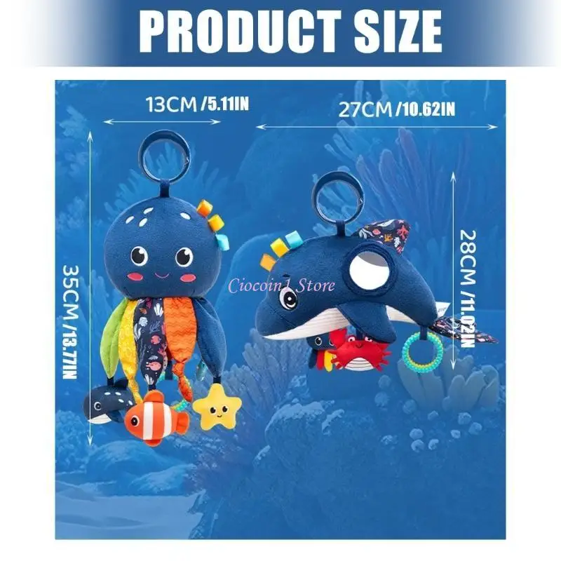 Y1UB Beruhigendes Spielzeug für Kleinkinder, Bettrassel, Hängezubehör, geeignet für Neugeborene