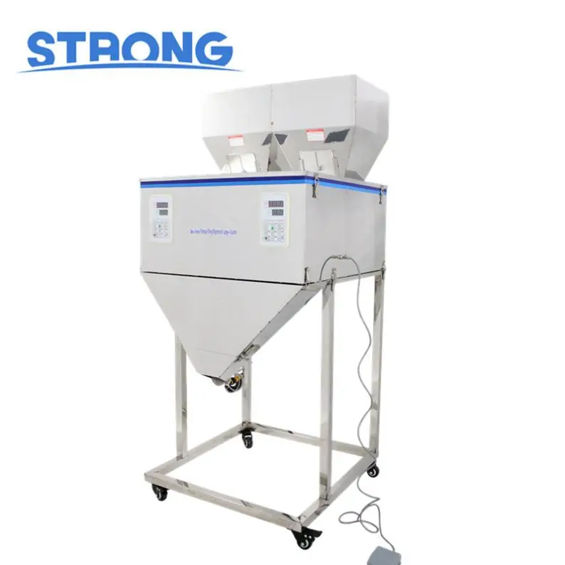 10-5000G 2 Stations Vibration Partical and Powder Quantity Weighting and Filling Machine for Powder and Granule