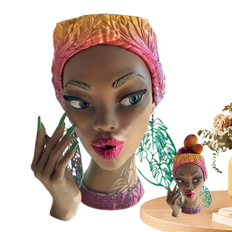 Head Incense Burner African Queen Aromatherapy Decor Desktop Statue Home Decor Incense Holder Decoration Aromatherapy Room