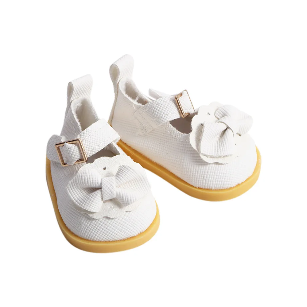 

5cm Cute Cotton Doll Bow PU Leather Doll Boots Mini Shoes Dolls Accessories Dolls Shoes