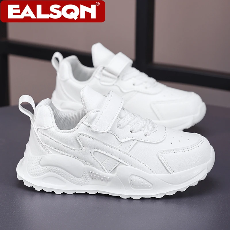 

Модные детские кроссовки, белая школьная детская нескользящая повседневная обувь для детей от 5 до 16 лет, для мальчиков и девочек, уличная обувь на плоской подошве для прогулок