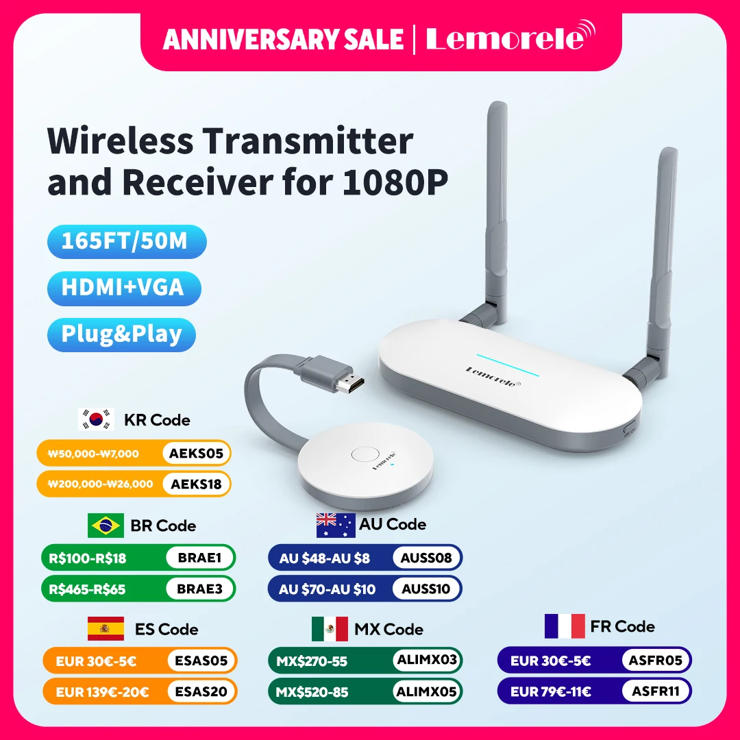 Lemorele 50M Wirele…