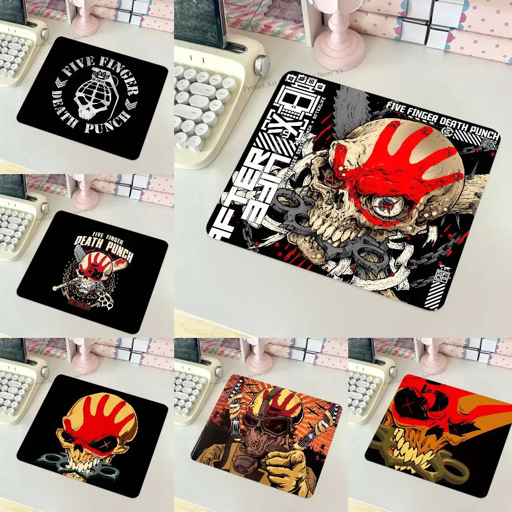 Vintage Five Finger Death Punch Band Mousepad Small LockEdge Mouse Pad For Gamers Computer Desk Pad Rectangular Anti-slip Rubber