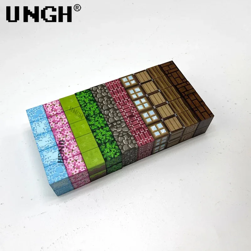 UNGH 50-200PCS Magnetic Block Building Block แม่เหล็กปริศนาของเล่นชุด STEM การก่อสร้าง DIY ของเล่นเพื่อการศึกษาของขวัญ
