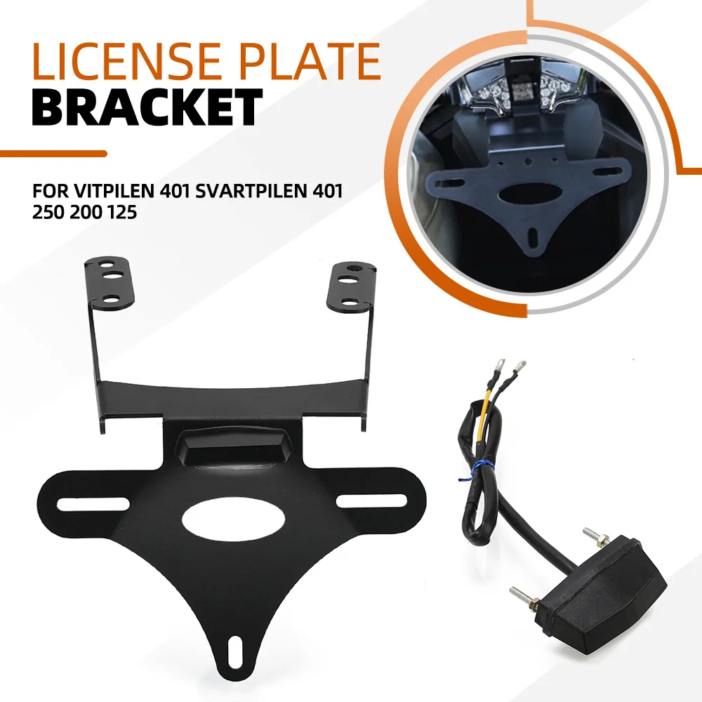 

For Husqvarna VitPilen 401 SvartPilen 401 250 200 125 Motorcycle License Plate Holder Tail Light Bracket Fender Eliminator Kit