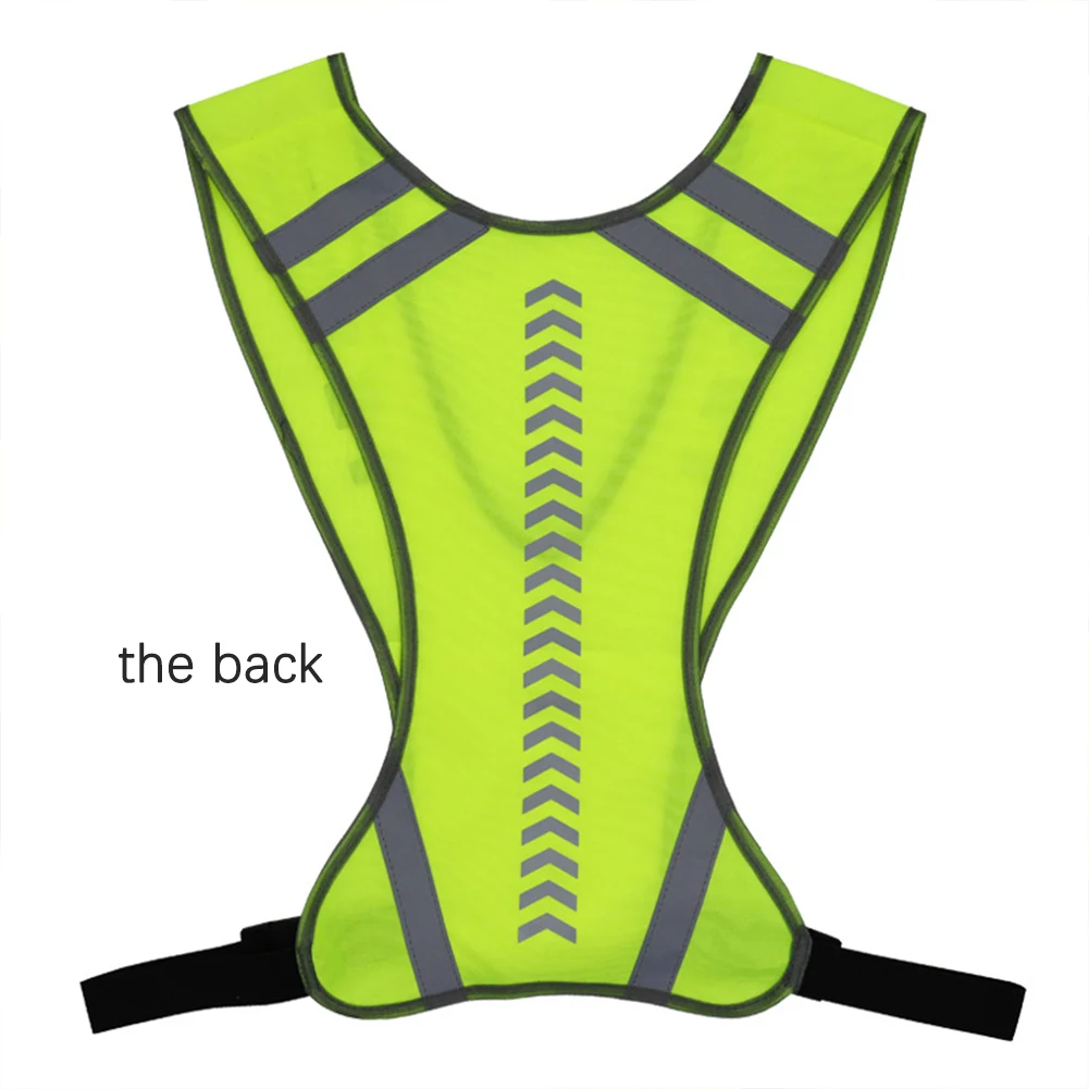 Visible Reflective Vest Breathable Reflective Running Vest Adjustable High Visibility Running Vest for Outdoor Night Riding