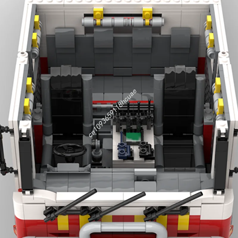 3701 pz MOC Australiano Rural Cisterna Camion dei pompieri Modello Building Blocks Giocattoli Assemblare Regali di Natale Creativi Idea Mattoni Per Bambini