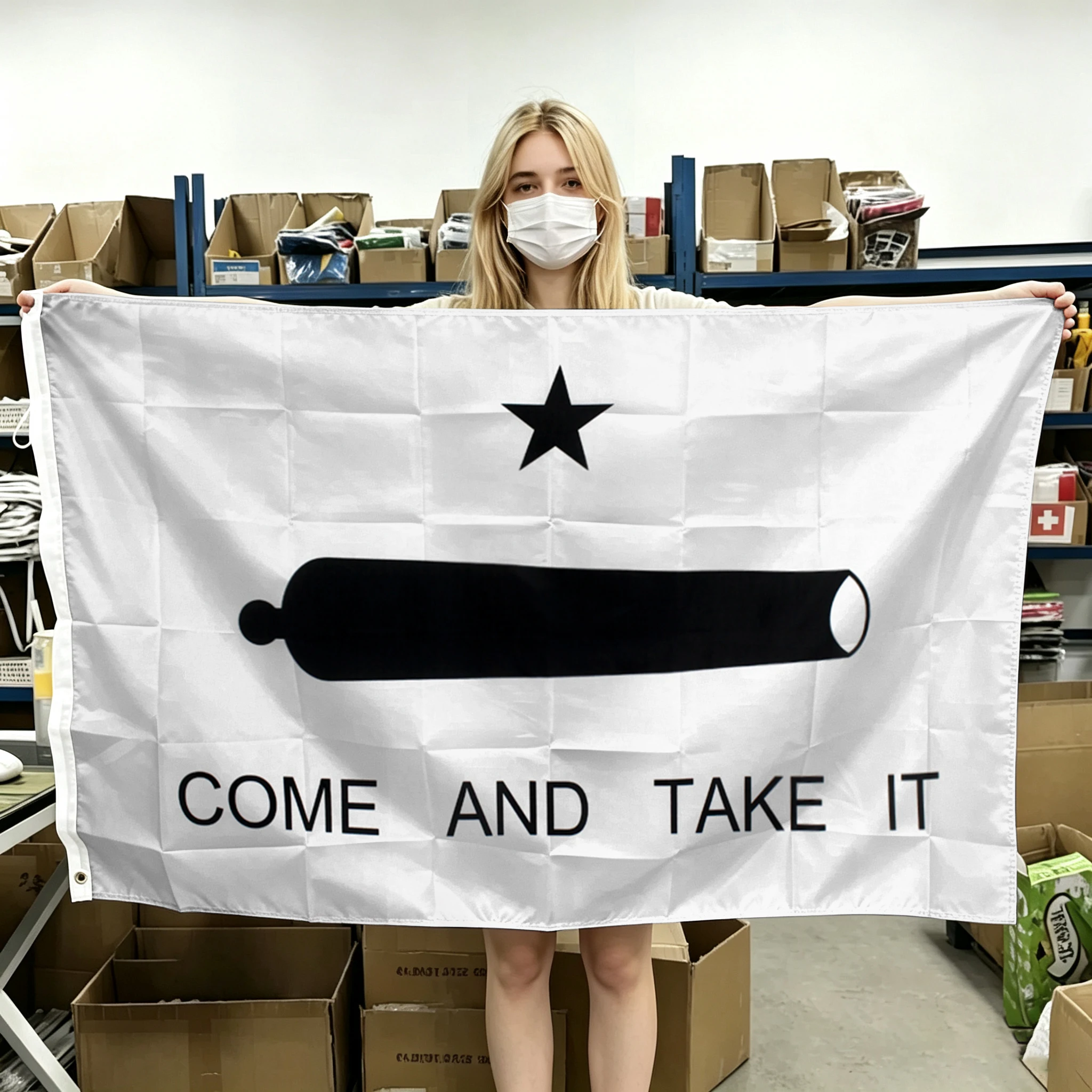 60x90cm 90x150cm 120x180cm Gonzales Cannon Come And Take It Flag Tapestry Polyester Banner Texas Revolution Historical Decor