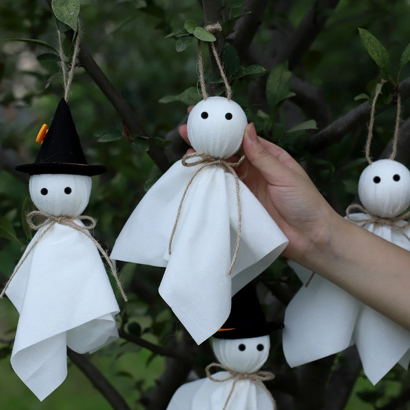 

3Pcs/Set Halloween Ghost Hanging Decoration Witch Hat Ghost Hanging Decoration Hanging Party Supplies Hanging Decoration