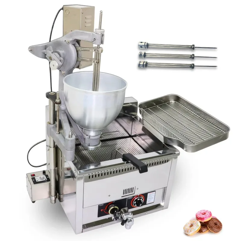 Hot Selling  Donut Machine Automatic Dropping Fryer 110V 220V Commercial Store Use 3 Molds Viral Ring Ball Mochi Maker