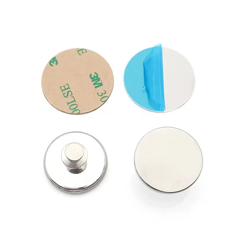 Magnetic Attraction Buckle for Bath Curtain Fixation - Strong Adhesive Wall-Mounted Shower Curtain Holder view 2