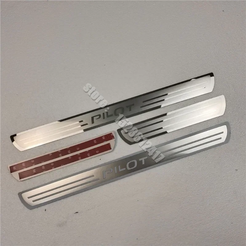 

Для Honda Pilot 2014-2024 накладка на порог из нержавеющей стали, Стайлинг, накладка на педаль, наклейки, автомобильные аксессуары