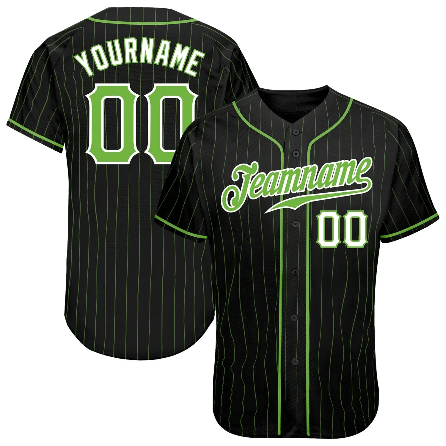 Maillot de Baseball Personnalisé Coloré Noir Imprimé en 3D pour Homme et Femme, Chemise de dehors Unisexe, Y-Y