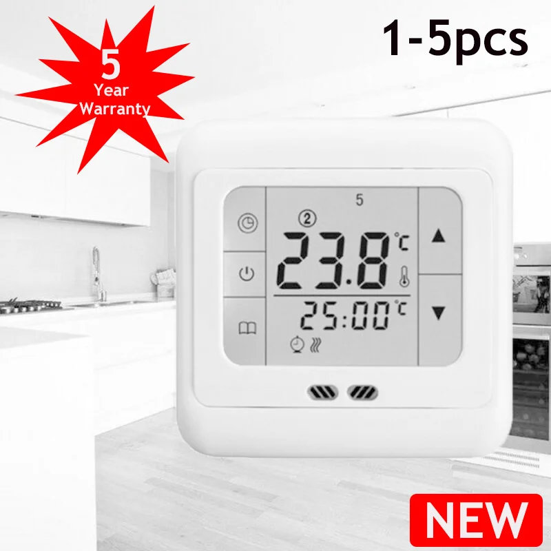 Electric Heating Thermostat Touch Screen Digital Programmable Temperature Controller For Floor Underfloor Heating System