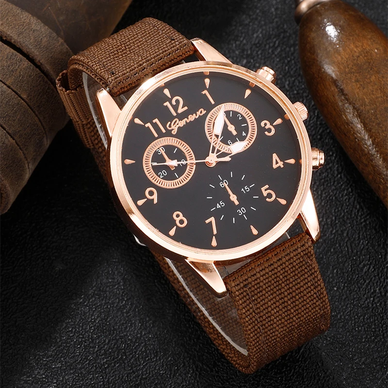 4PCS Fashion Mens Sports Watches Round Big Dial Watch Analog Quartz WristWatch Luxury Business Watch for Men Relogio Masculino