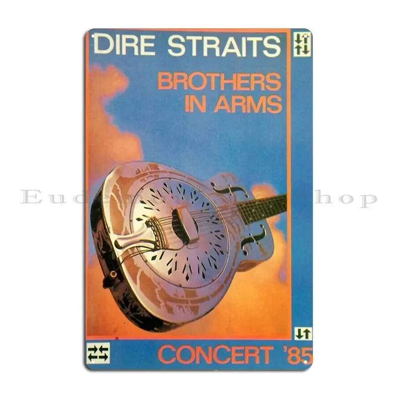 Cartel De Dire Straits In Concert Camiseta  MUSIC ARTWORK APUROS Camiseta esencial Metal Club Designer Cinema Tin Sign Poster