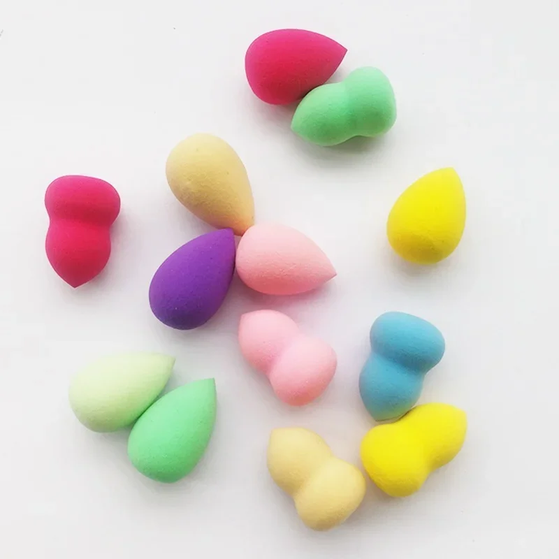 5 stks/set Groothandel Mini Make-Up Spons Eivorm Make-Up Zachte Foundation Bladerdeeg Concealer Gemengde Cosmetische Make-Up Spons