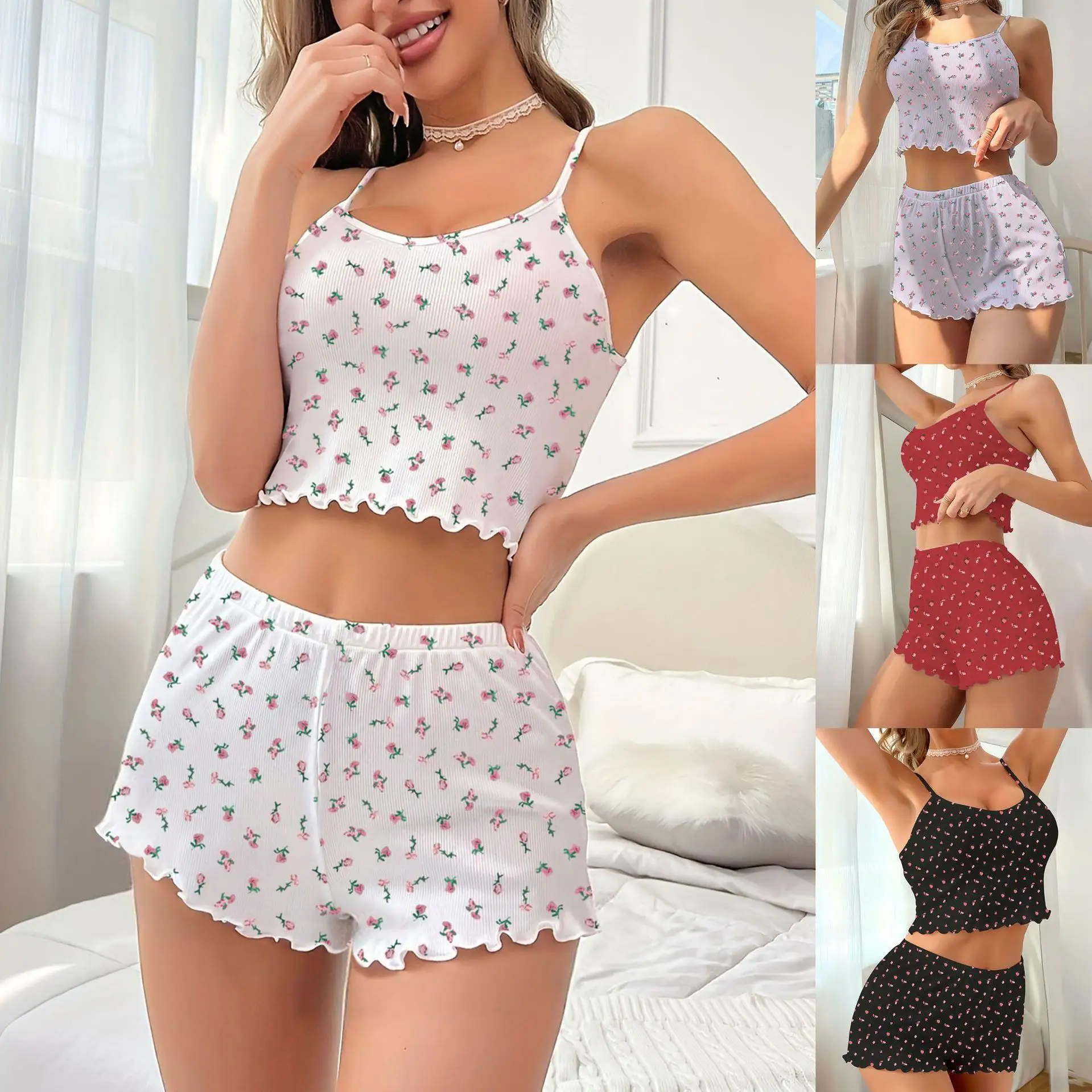 

Женский домашний комплект: майка, шорты, халат, пеньюар, купальный костюм для осеннего сезона – комфортная домашняя одежда