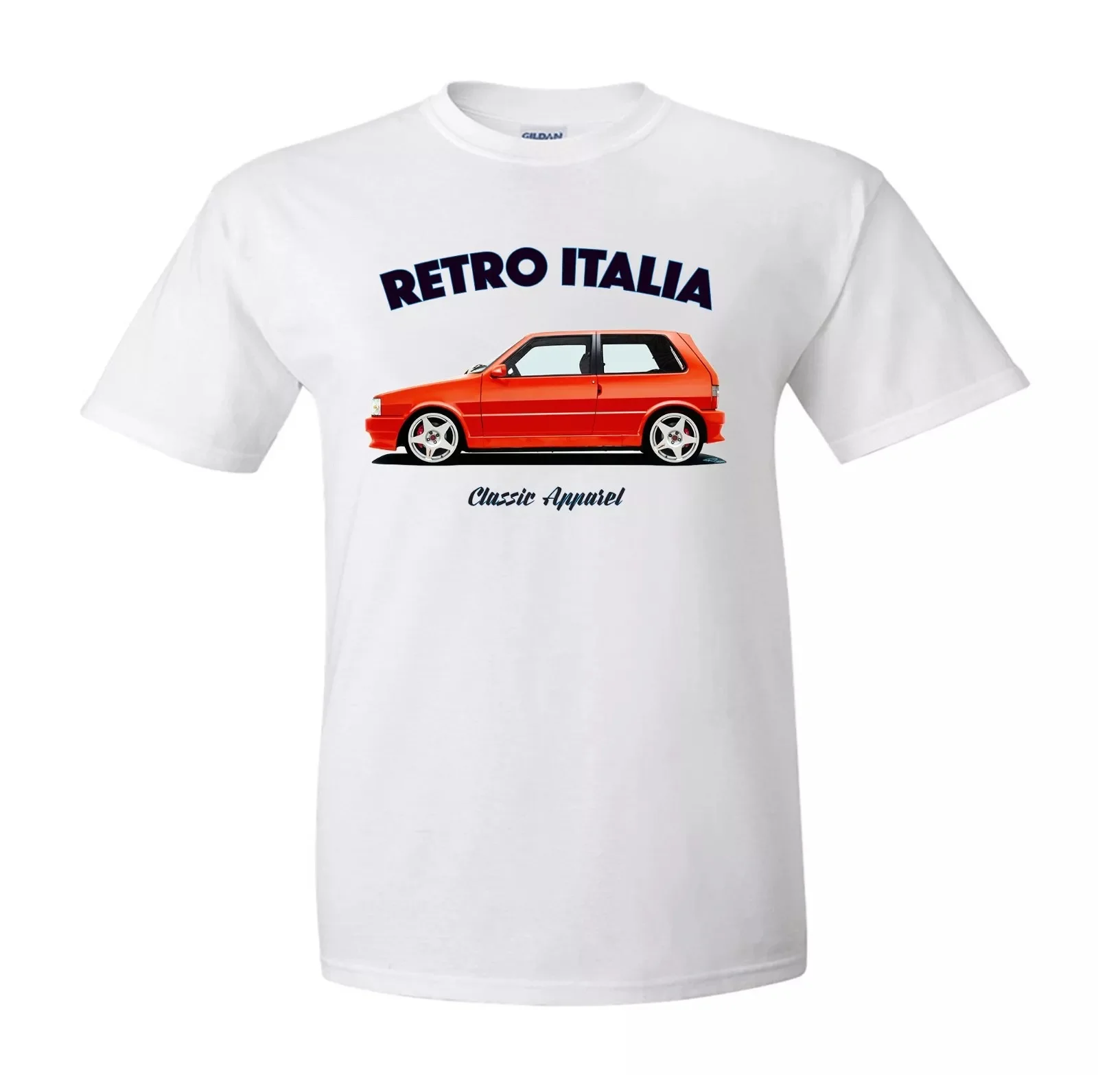 FIAT UNO TURBO T-shirt. RETRO ITALIA. CLASSIC CAR. ABARTH.