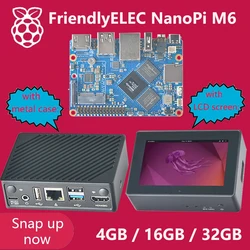 NanoPi M6 Open-sourced Mini SBC Rockchip RK3588S Dev Boards 64bits LPDDR5 RAM Native Gigabit Ethernet Light NAS 8K Decod