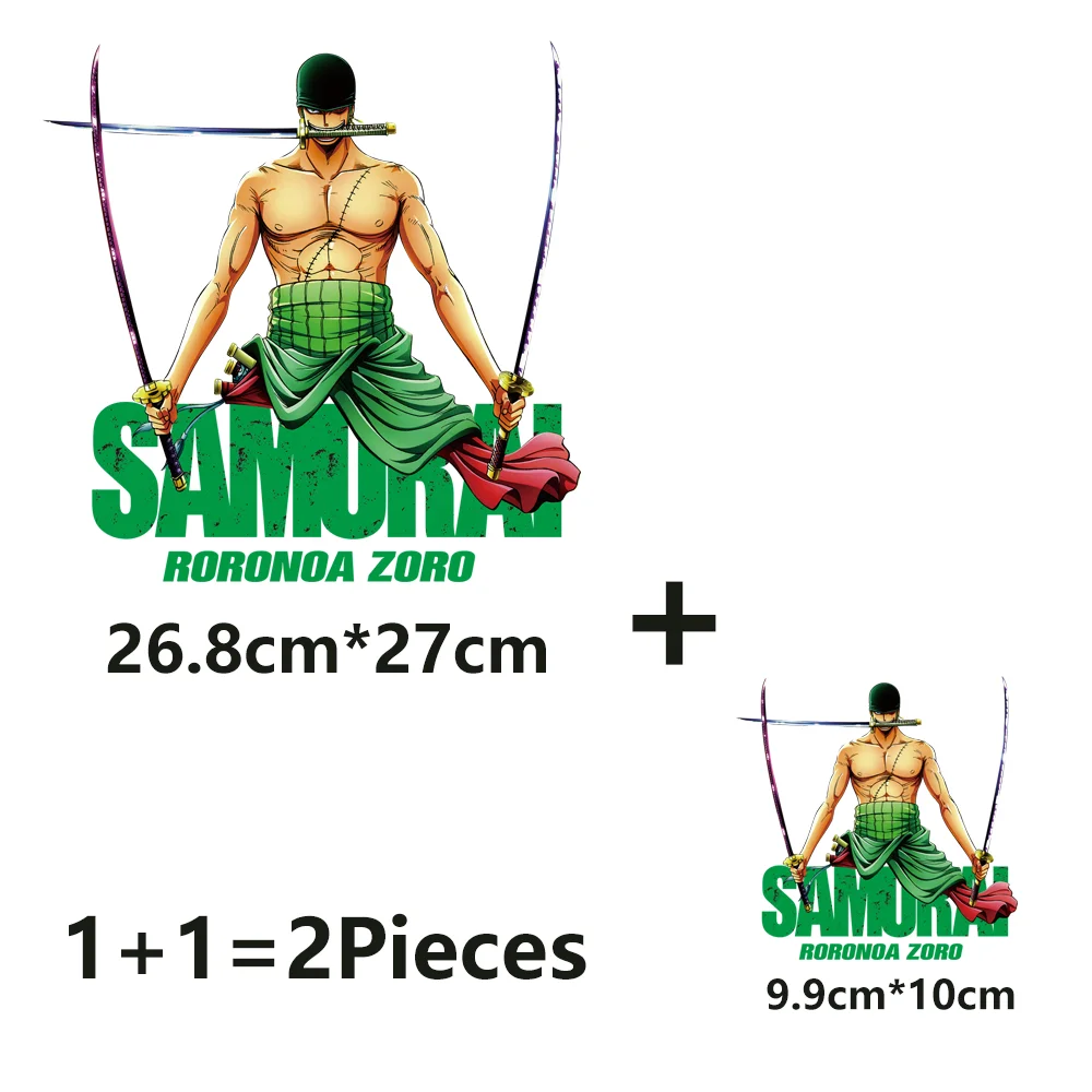 Ironing Anime ONE PIECE Luffy Heat-Adhesive Thermal Transfer Printing Thermo-Sticker For Clothes Iron On Patches Custom Tops