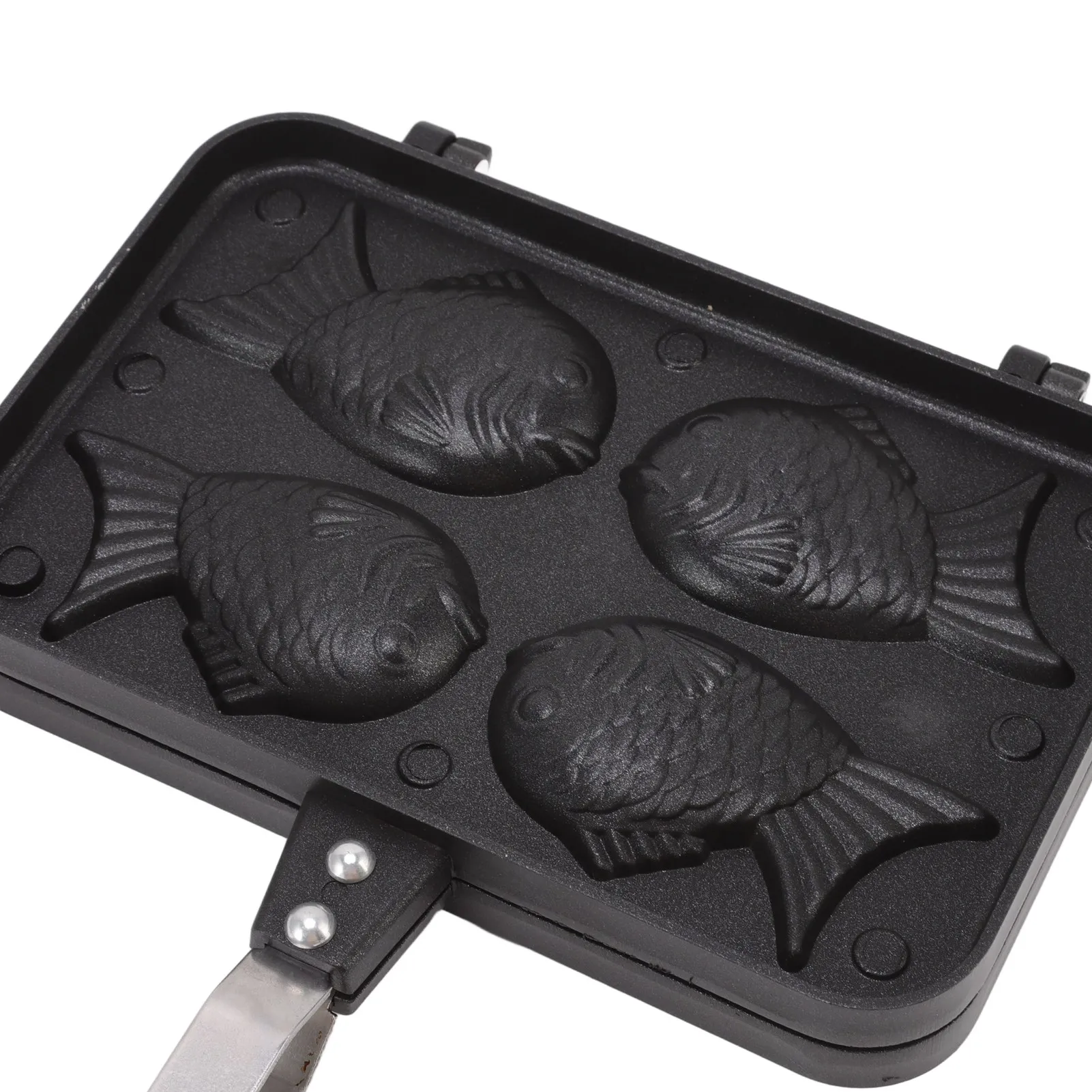 Double Side Taiyaki Maker Non Stick Waffle Baking Pan Aluminum Alloy Fish Shape Cake Mold