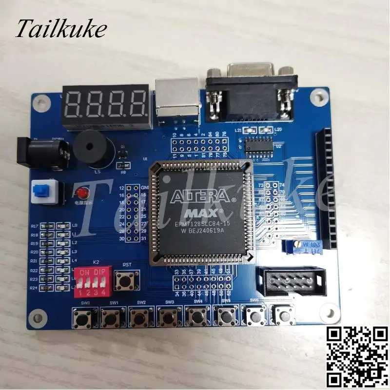 CPLD EPM7128SLC84 Development Board (with USB Downloader, Serial Line)