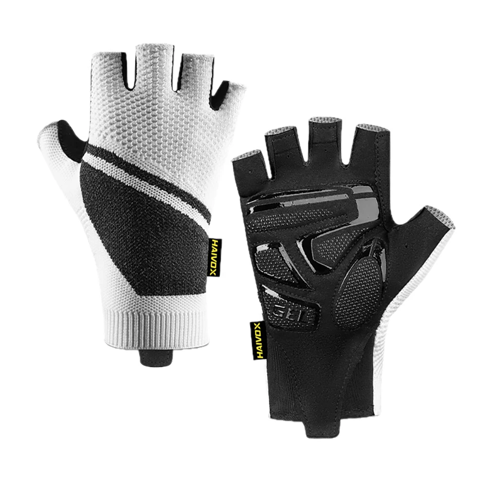 

Half-finger cycling gloves, highly elastic and breathable, anti-slip, shock-absorbing, for outdoor sports, reflective