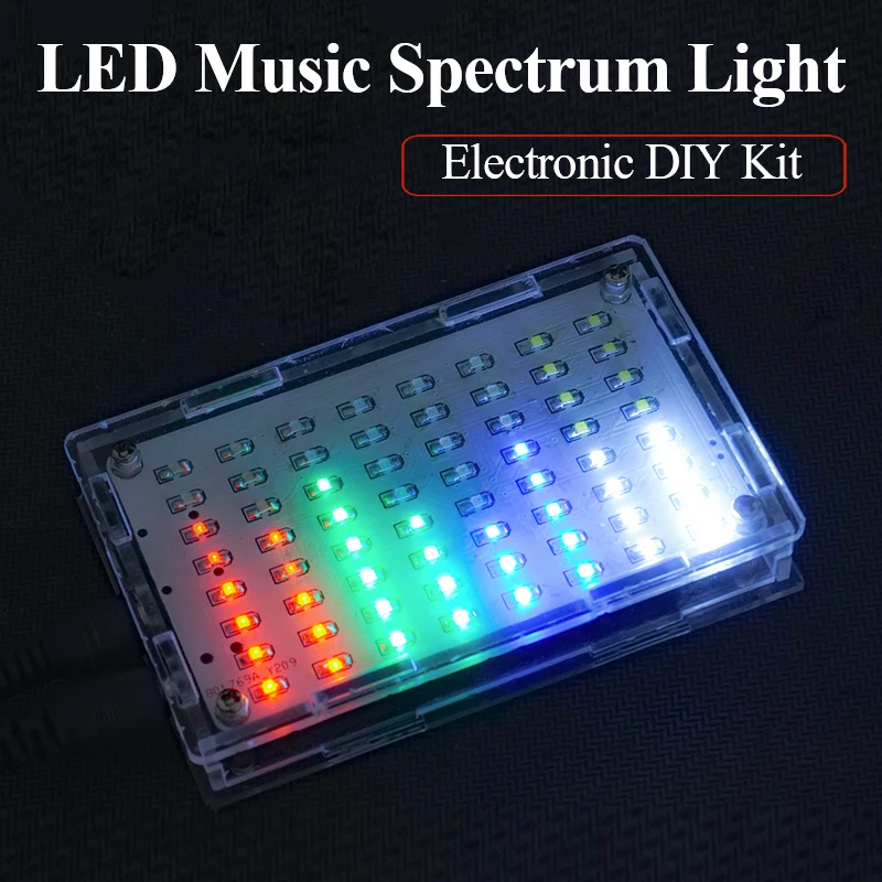 LED Music Spectrum Display Kit DIY Electronic Training SMD Components Soldering Practice Loose Parts