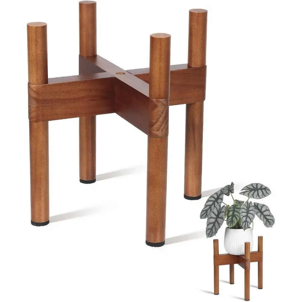 Indoor Wooden Plant Holder, Modern Tall Stand for 5-8 Inch Pots, Suitable for Living Room, Garden, and Balcony