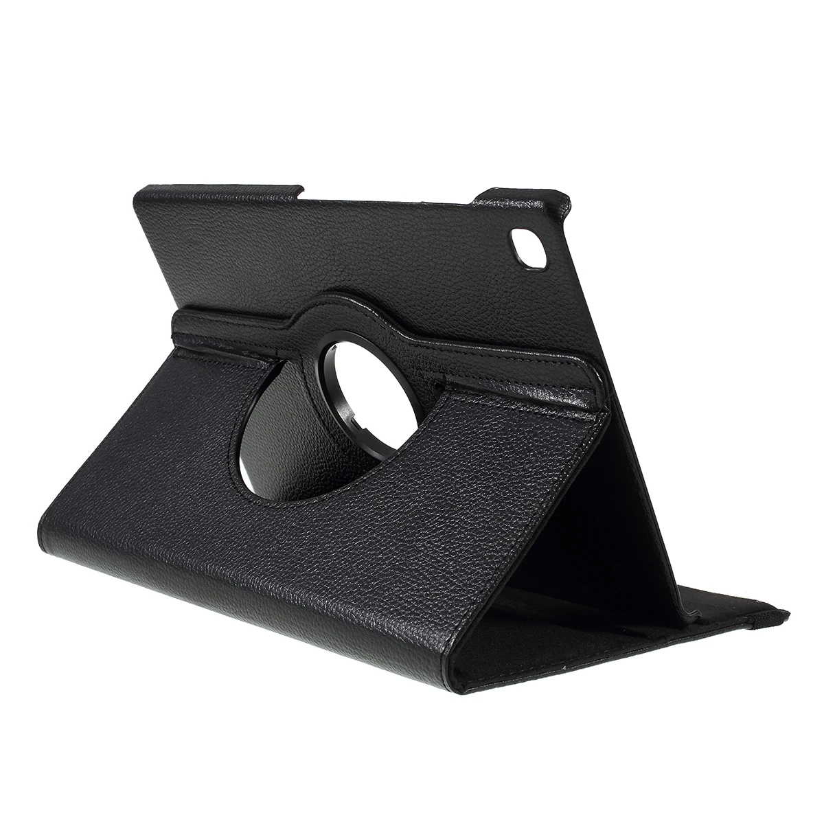 

For Samsung Galaxy Tab S5e SM-T720 Litchi Texture Leather Protection Tablet Cover [with 360 Degree Rotary Stand] - Black