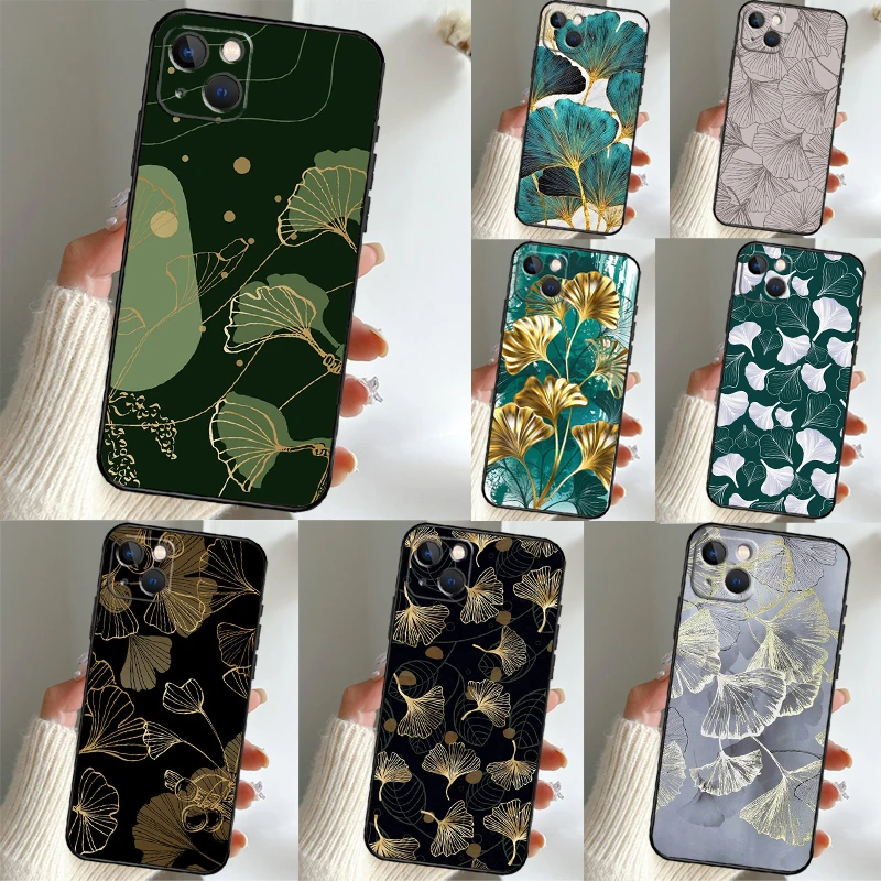 Чехол с изображением гинкго Leaf Gold Fol Art для OnePlus 13R 13 13s 12 12R 11 10 Pro 10T Nord 5 CE 4 2 3 Lite N10 N20 N30 Задняя крышка