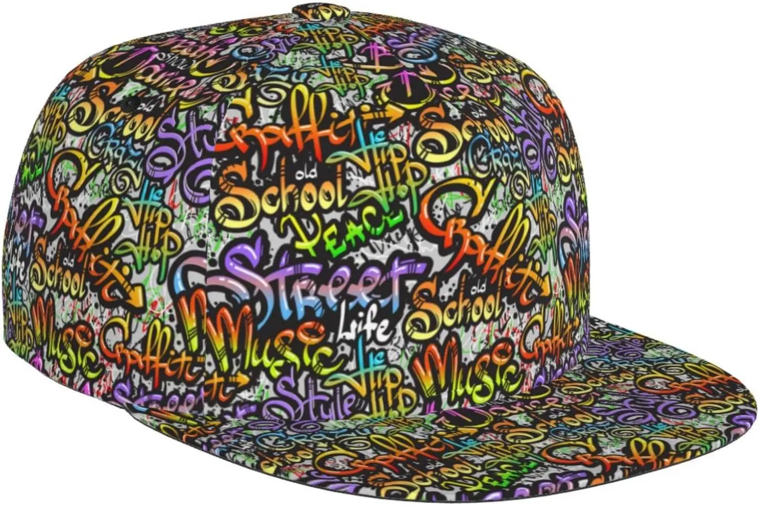 Unisex Graffiti Painted Baseball Cap Snapback Hip Hop Hats Cool Adjustable Dad Hat for Men Women Teens