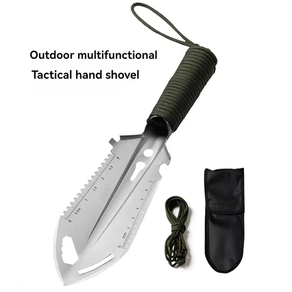 NEW Camping Portable Engineer Shovel, Field Survival Tools, Outdoor Stainless Steel Multi-functional Small Hand Shovel