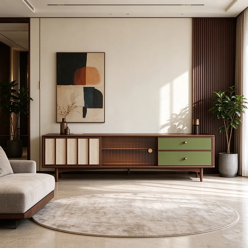 Italian Classic Tv Cabinet Vintage Design Mid Century Luxury Tv Cabinet Elegant Aesthetic Meuble De Télévision Furniture Home