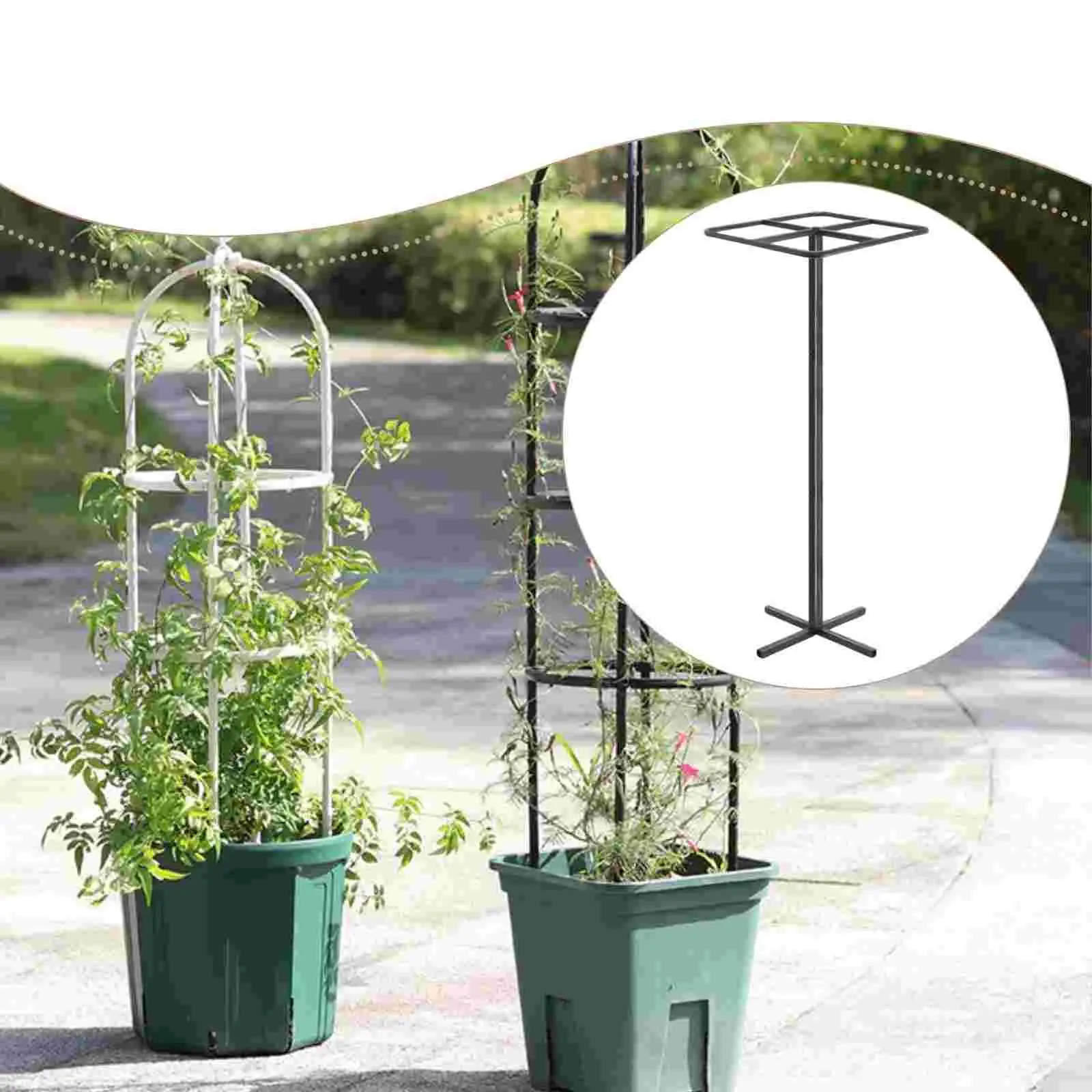 Metal Climbing Trellis Plant Support Durable Iron Garden Trellis Space Saving Structure for Climbing Plants Wall and Yard